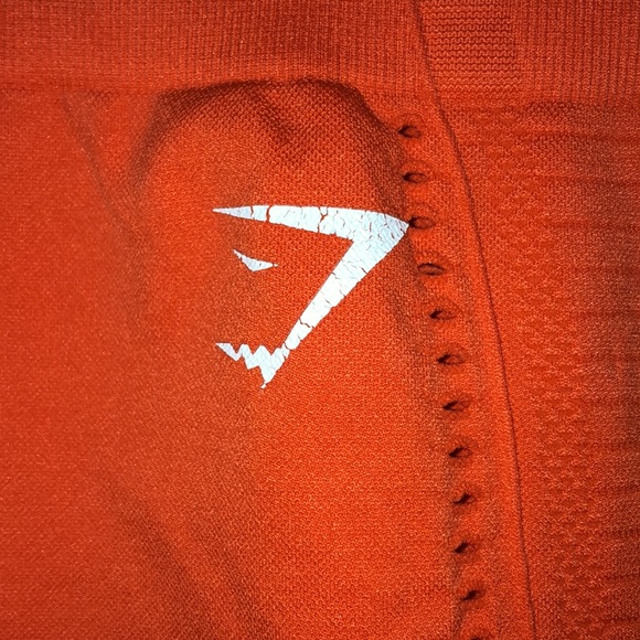 Gymshark Womens Flawless knit Leggings Oranhe Size small orange workout leggings - Picture 5 of 11